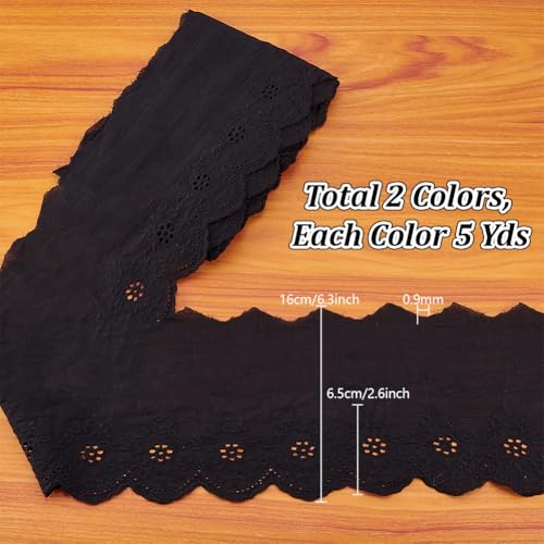 Ruban de dentelle coton bicolore pour loisirs créatifs et DIY