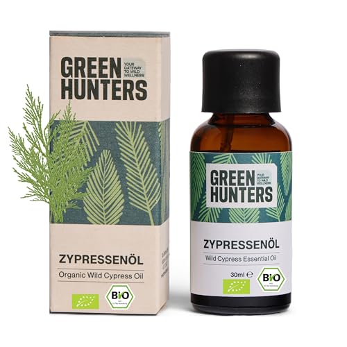 Green Hunters Zypressenöl 30 ml – Ätherisches Öl – 100% naturrein