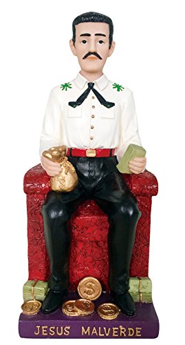 Estatua de Jesús Malverde 10 pulgadas
