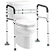 Toilet Safety Rails (300 LB) – Adjustable, Foldable Toilet Handle Frame for Elderly & Disabled Adults, Supports All Toilet Types
