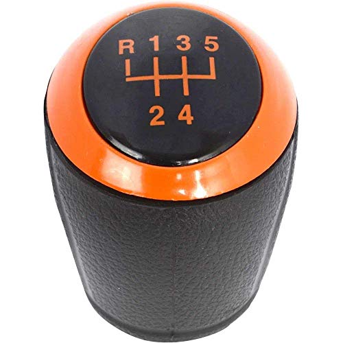 Bola de Câmbio Manopla Onix Spin 2013 a 2020 Preta Lente Preta Aro Laranja