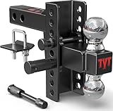 TYT Adjustable Truck Trailer Hitch for 2 inch Receiver, 6