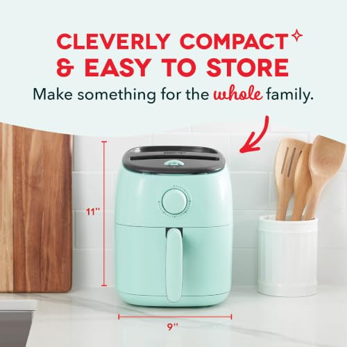Image of Dash Tasti-Crisp Air Fryer, 2.6 Quart, Aqua (Pack of 2)