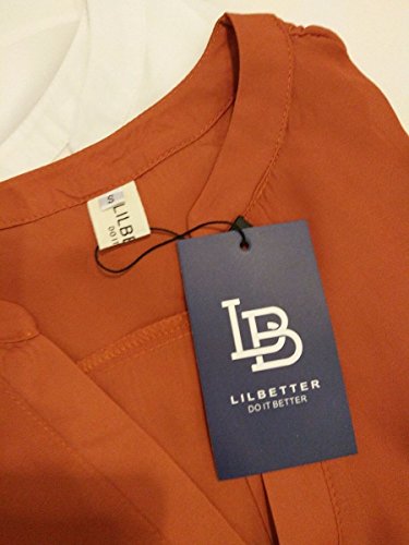 LILBETTER Women Chiffon Blouse V Neck Short Sleeve Top Shirts3