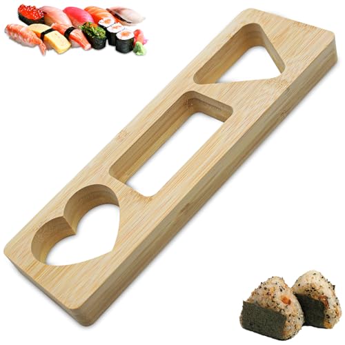 ZHIYUQL® Onigiri Form aus Holz Sushi Reisball Presse, Origini Rice Mould, Japanische Reisformer Mini Onigiri Maker für Rice Ball Mold Bento Picknick Reise Wiederverwendbare Reisformer Küchenhelfer
