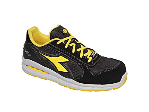 Diadora Utility Niedriger Arbeitsschuh Run NET AIRBOX Low S1P SRC für Mann und Frau (EU 44), C4663 Schwarz Anthrazit, 44 EU