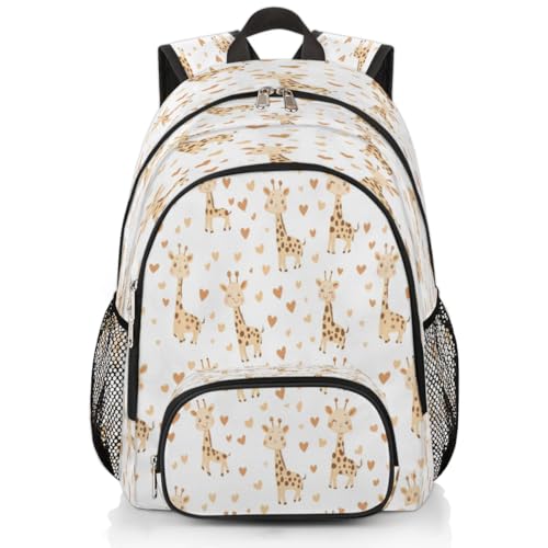Sac à dos d'école girafes mignonnes pour partager des moments de joie