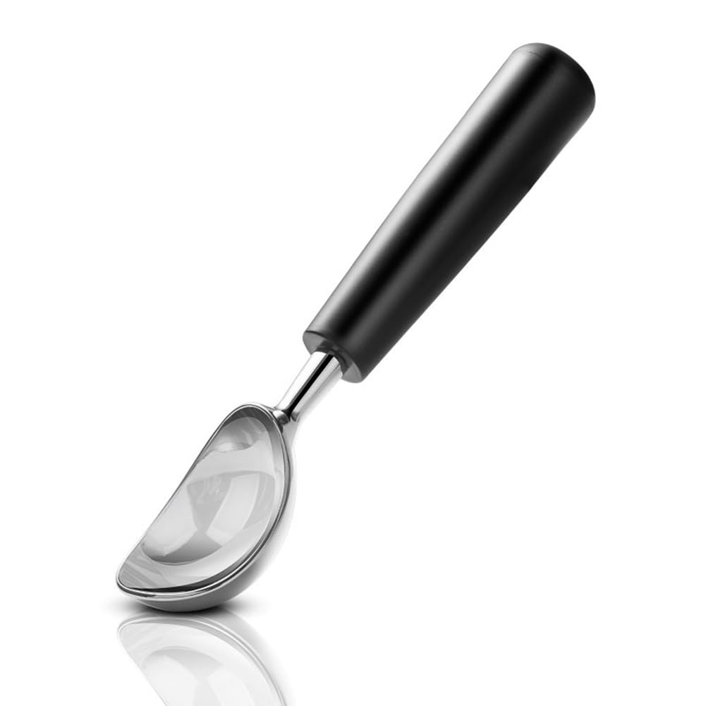 CTRLZS Ice Cream Scoop Stainless Steel, Ice Cream Scooper Professional Large Ice Cream Scoops with Non-Slip Rubber Handle, Easy to Use Fine Workmanship
