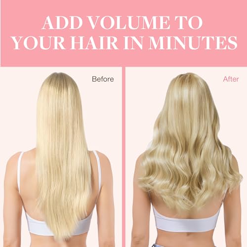 Image of GOO GOO Clip in Hair Extensions Real Human Hair Blonde Remy Extensions