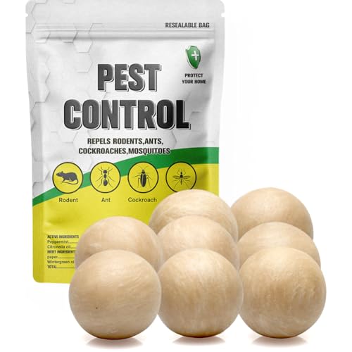 Repelente Ultrasónico de Ratones para Interior y Exterior - Elimina Cucarachas/Ratas/Hormigas/Arañas de Hogares, Áticos, Motores, Garajes y Autocaravanas - Seguro para Niños y Mascotas - 8 Unidades