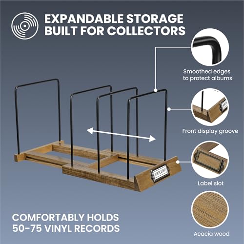 Support vinyle extensible en bois porte-disques 33 tours - 4
