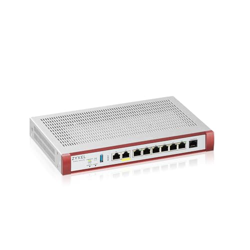 Image of Zyxel USGFLEX200HP Cyber Security Firewall | 6.5 Gbps, Up to 100 Users | 1-Year UTM Security Pack | 6X Gigabit + 2X 2.5G Ports (1x PoE+) | VPN, IPS Anti-Malware | Nebula | Fanless | Rack-Mountable