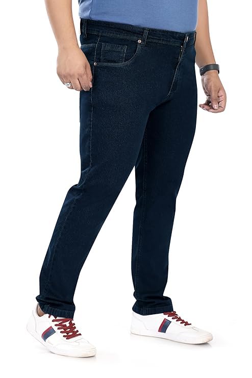 Image of Pluss Tribe - Plus Size Jeans for Men - Denim Jeans - Ideal for Casual, Office Available Sizes : 40 to 52