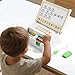 KYXKHSAA Wooden Arithmetics Toy Set; Math Symbols Chalkboard Writing Area Storage; Creative Math and Art Toy for Early Childhood Education.