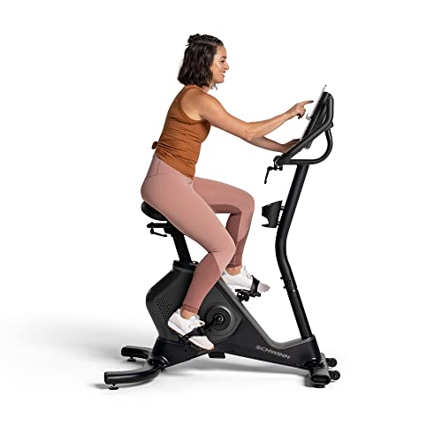 Schwinn 590U Upright Exercise Bike | 25-Level Magnetic Resistance, JRNY & Zwift App Compatible, 7' LCD Display, Bluetooth Speakers, watt, USB Charging, Adjustable Seat