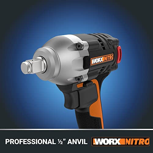 Worx Nitro Wx272L 20V Power Share 1/2" Cordless Impact Wrench With Brushless Motor #TOP3
