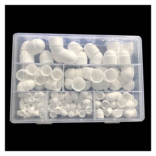 Xxdong Lxrzls Black White Hex Caps Cover Plastic No Thread Protection Acron Nut Dome Hexagon Screw Bolts Nut Assortment Kits (Color : White) #TOP3