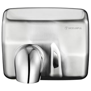 modunful Seche Main Electrique, Asciugamani Elettrico Professionale, 2300W Asciugamano Acciaio Inox Commerciali, Asciugamani Automatico per Bagno Cucina, 220-240V