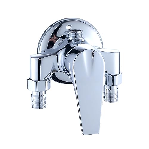 Grifo mezclador termostático cromado para baño, grifo de ducha universal para baño, grifo de agua fría y caliente