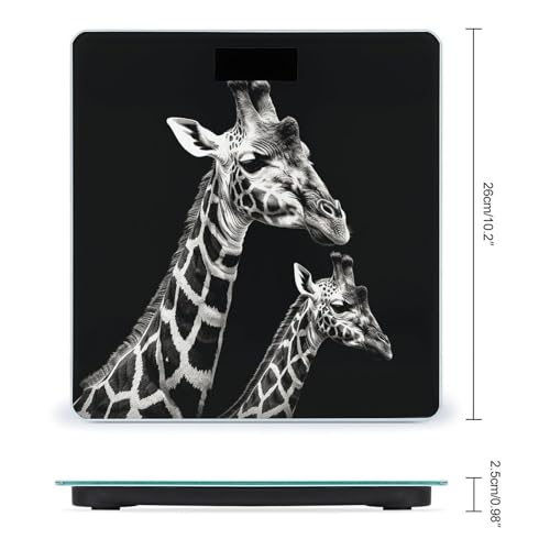 Báscula digital de baño Black Giraffe compacta y precisa miniatura 2
