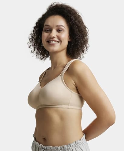 Image of Jockey 1841 Minimizer Bra | Wirefree | Non Padded | Full Coverage with Broad Fabric Straps | Microfiber Nylon Elastane Fabric
