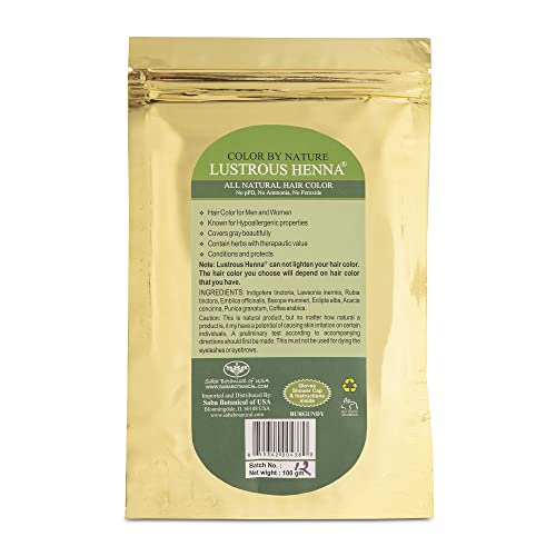 Burgundy Color by Nature Lustrous Henna 100 gramos miniatura 2