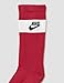 Nike Unisex Kids Everyday Cushioned Crew Socks (6 Pairs), White/Black/University Red, Medium