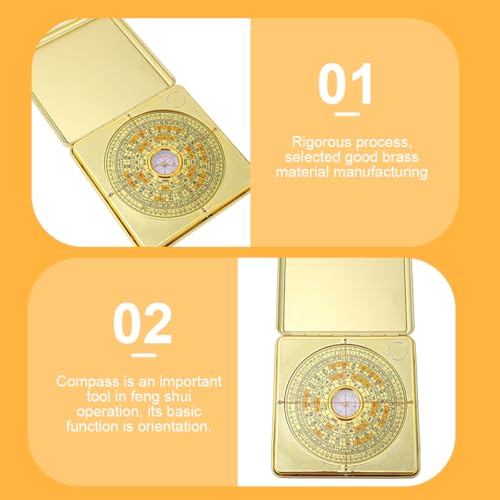 Brújula Feng Shui Luxshiny de Latón 14.5 cm miniatura 6
