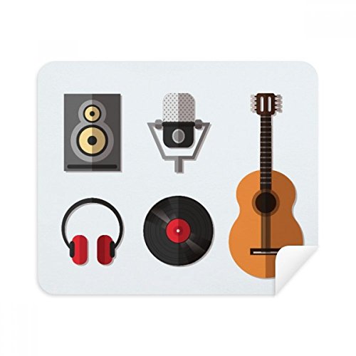 Tissu suédé nettoyage écran motif casque audio et guitare