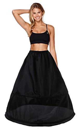 Babydress Enagua 2 Aros Enaguas Enteras Crinolina para Mujer Faldas Vestidos para Mujer Underskirt Cancan Enagua cancán Enagua de la Boda Accesorios de la Boda Enaguas Falda Petticoat (32, Negro)