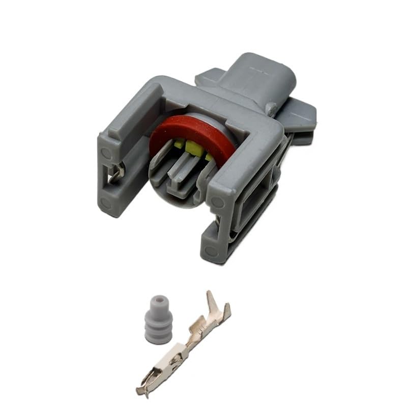 1Set 5 Sets 1.5mm 2 Pin 1743486-3 Auto Sealed Fuel Injector Plug Rail 10811963 Automotive Connector(2P,5 Sets)