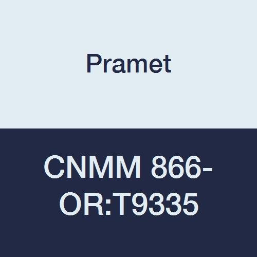 CNMM 866-OR:T9335 Carbide Indexable Turning Insert, 0.09" Radius, Negative, Heavy Roughing, 3/8" I.C., 3/16" Thick, 0.094" Radius, CVD, 80 Degree Diamond, Steel (P30), Black (Pack of 5)