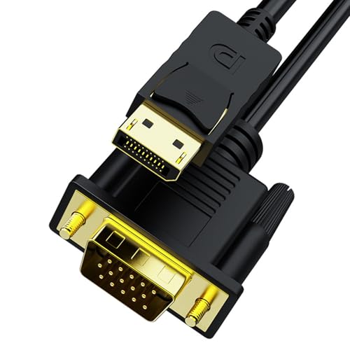 MLWSKERTY Superior Display to VGA Connectors DisplayPort to VGA Cable Not Bidirectional Computer to Monitors Adapter