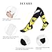 Graduated Compression Socks 15-20mmHg, Love you with all my heart 2 Black-2 Performance Calf Sleeves for Running, Travel Daily Wear