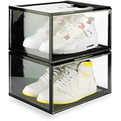 Crep Protect Crates Shoe Storage Box - Ultimate Sneaker Crates 2.0, Shoe Organizer, Stackable Shoe Crates (2 Crates Per Pack)
