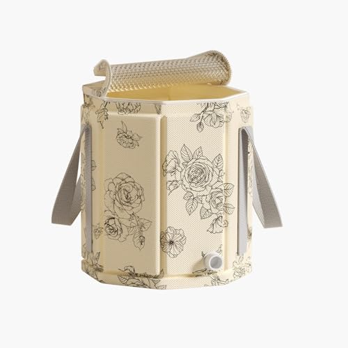 Tina plegable para spa de pies con aislamiento beige