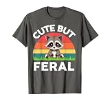 Cute But Feral Raccoon Toddler Boy Funny Raccoon T-Shirt