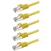 Produktbild rocabo 20m RJ45 Netzwerkkabel Patchkabel mit CAT 7 Rohkabel  LAN  Ethernet Gigabit LAN Switch Router - S/FTP PiMF  Halogenfrei gelb 5 Stück