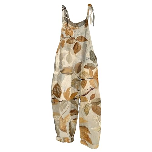 Vasreyy arbeitshose damen latzhose jumpsuit elegant festlich ski overall winter Hosenanzug Für Mollige Lang Sommer Jeans(L, Yellow)