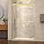 ENSO SENKA 44-48" W x 72" H Semi-Frameless Bypass Sliding Shower Door, Easy-to-Clean Treated Clear Tempered Glass, Brushed Gold