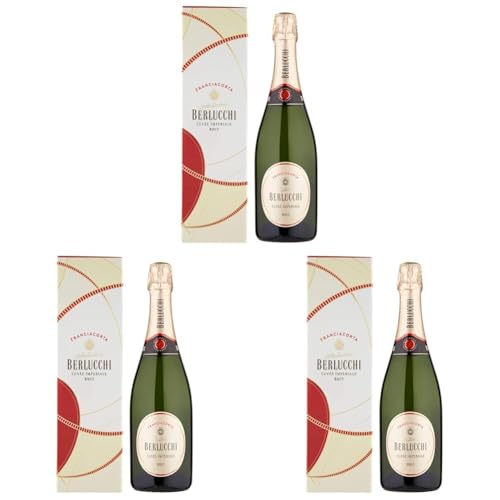 Franciacorta DOCG Cuvée Imperiale con astuccio, Berlucchi - 750 ml (Confezione da 3)