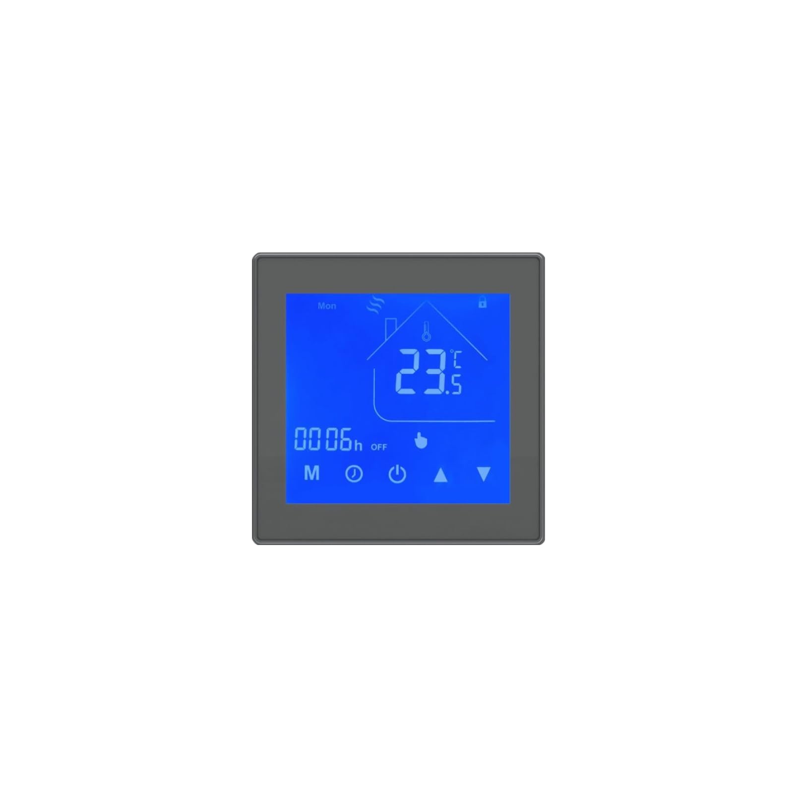 elektrische Fußbodenheizung für Fliesen: Zweiader-Heizmatte WARMON ULTRA 200 W/m², heating mat, mit Thermostat, FARBE:Th. MCS 450 Non WiFi - Schwarz, Mattengröße:2 m²