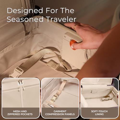 Briggs & Riley 27" Medium Expandable Spinner - Checked Luggage for Travel, Suitcases with Wheels, Hardside Rolling Bag for Men & Women, Self-Repairing Zipper - Sympatico Collection, Plum4