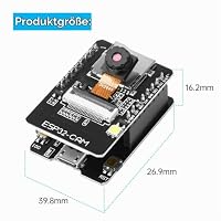 diymore 2PCS für ESP32 CAM Entwicklungsplatine, für ESP32-CAM MB WiFi/Bluetooth Entwicklung Board, DC 5V Dual-Core-Entwicklungsplatine mit 2,4 G Antennen IPEX, 2640 Kamera-TF-Karten-Modul – Ansicht 7