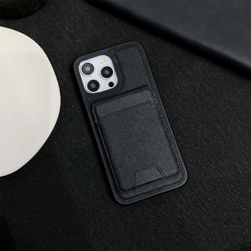 Étui portefeuille en cuir avec porte-cartes pour iPhone 13 Pro et 14 protection noire