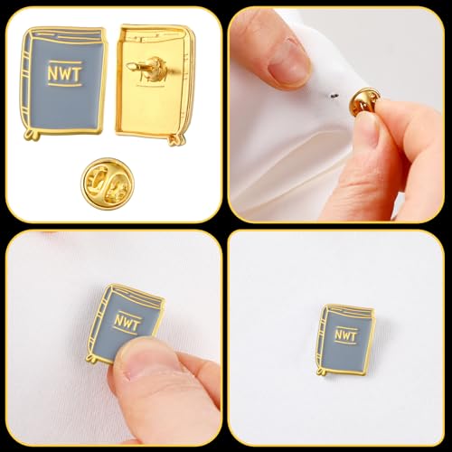 Image of Landical Christian Enamel Pin Gift Bulk, Holy Bible Scripture Square Lapel Pins for Suit Jacket Jesus Back to School Religious Party Supplies Women Men Badge Bagpacks