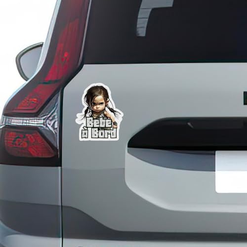 Auto-Aufkleber Baby an Bord – Baby On Board Sticker Auto Kleine Abenteurerin 13 x 15 cm Vinyl Qualität Baby an Bord, 100 % Made in France