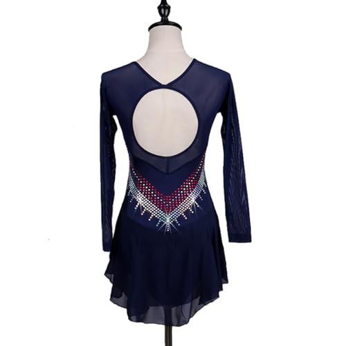 Vestido de patinação artística personalizado competição patinação no gelo saia patinação artística d