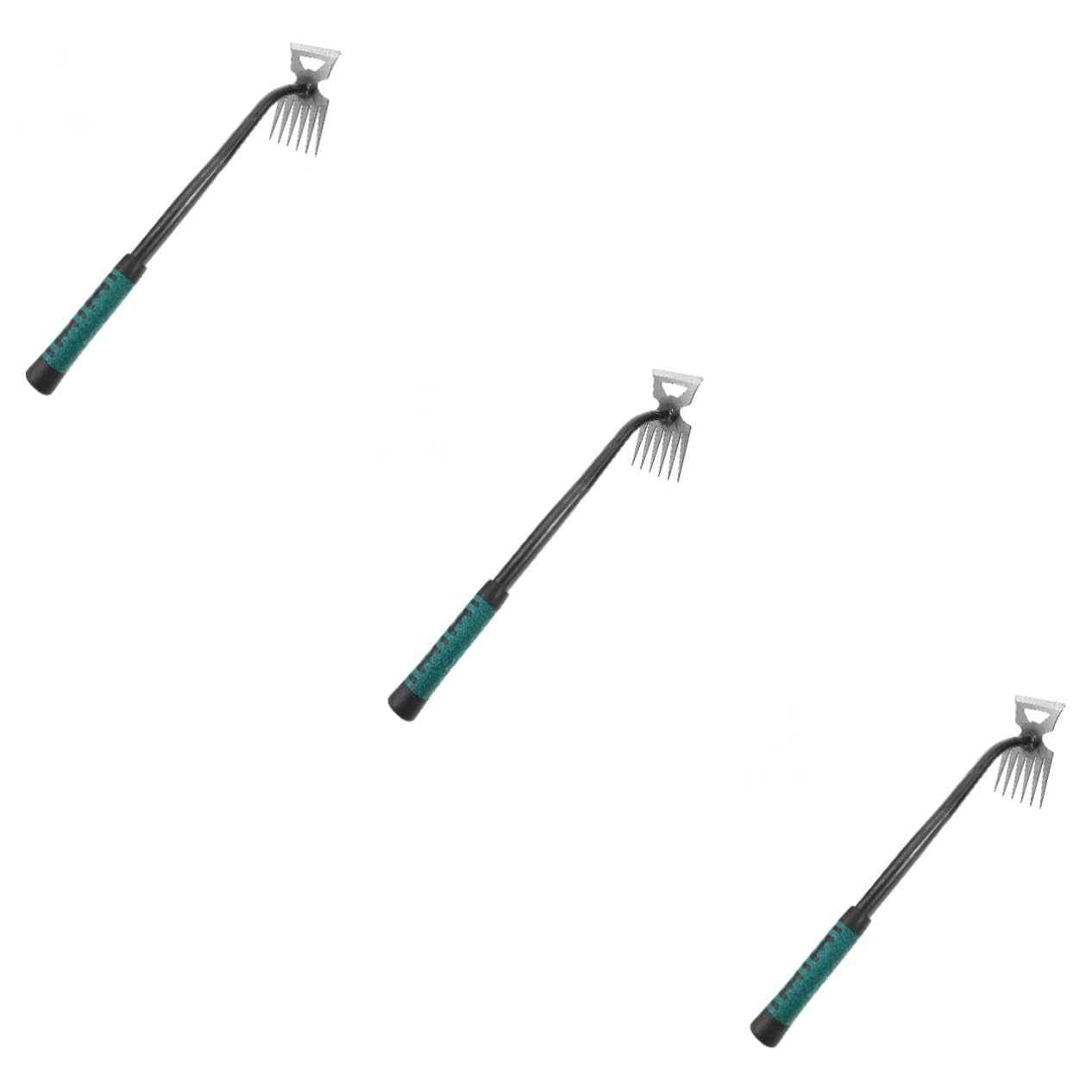 VANZACK 3 Piezas Azada tenedor de deshierbe herramienta de plantación herramienta de mano extractor escardador Herramienta de lavado para jardín herramienta manual de trabajo pesado acero