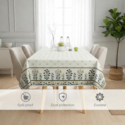 Image of STITCHNEST 'Tavola Luxe Series' Dining Table Cover 60x90 Inches | 6 Seater - 8 Seater Rectangular Dining Table Cover | Premium Fabric, Washable & Colour Fast